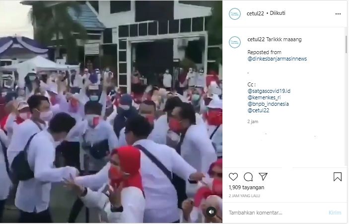 Viral Video Pegawai Dinkes Bergoyang Abai Protokol Kesehatan (Instagram/cetul22)