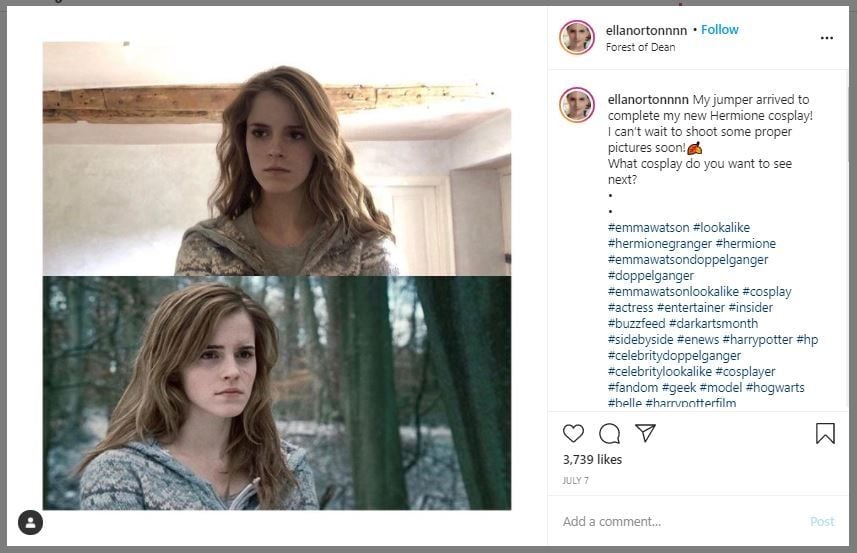 Viral Remaja 17 Tahun Mirip Emma Watson (instagram.com/ellanortonnnn)