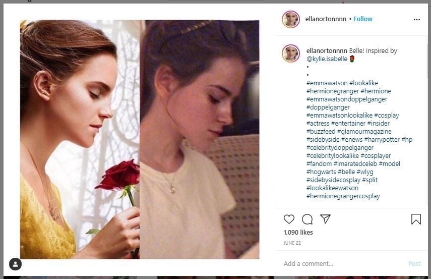 Viral Remaja 17 Tahun Mirip Emma Watson (instagram.com/ellanortonnnn)