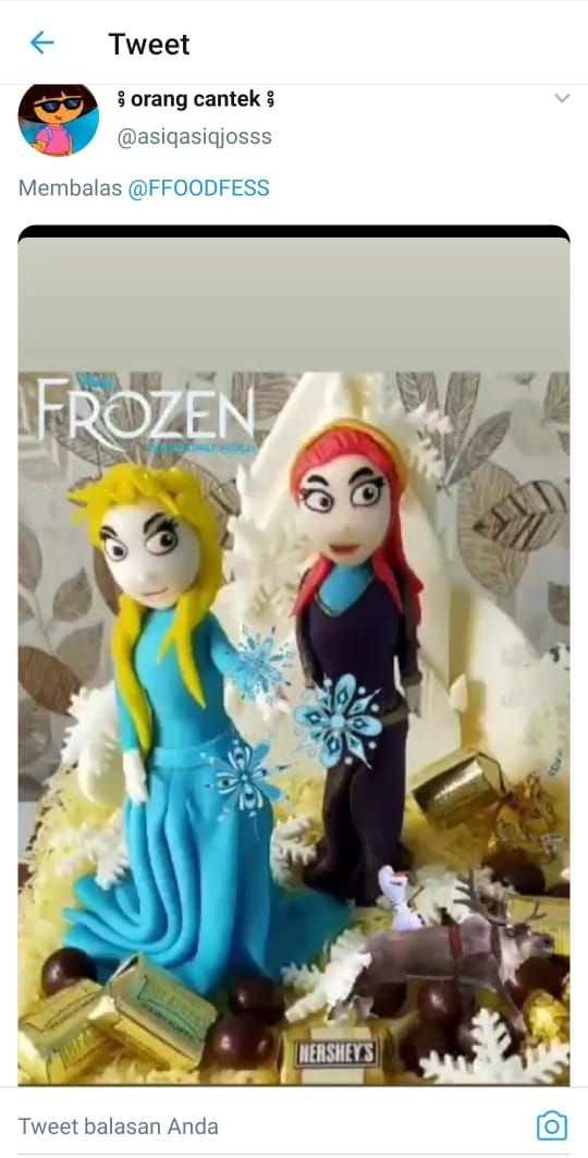 Putri Frozen jadi galak (Twitter @asiqasiqjosss)