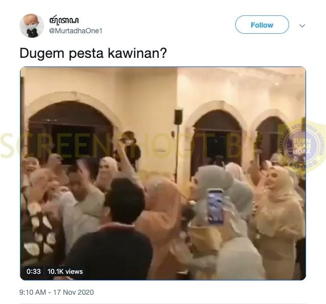 Pesta nikahan putri Rizieq diisi joget dugem (Turnbackhoax.id)