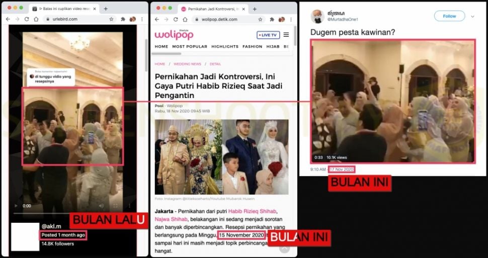 Pesta nikahan putri Rizieq diisi joget dugem (Turnbackhoax.id)