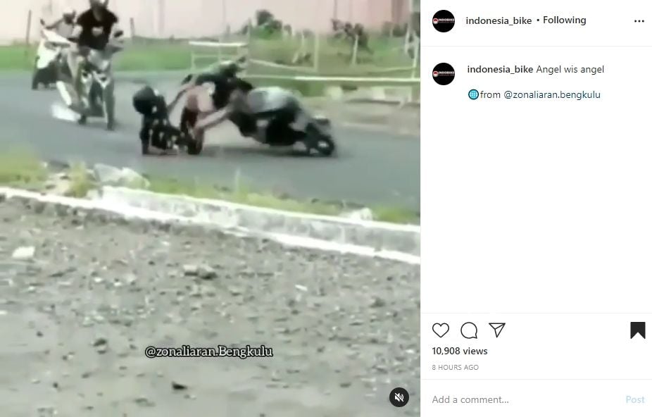 Viral balap liar berakhir ngeri. (Instagram)