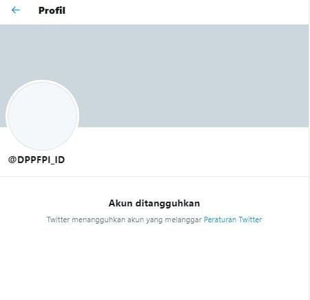 Akun FPI disuspend Twitter (Twitter)