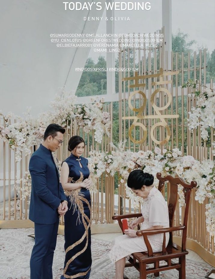 Pernikahan Denny Sumargo dan Olivia Alan. [Instagram]