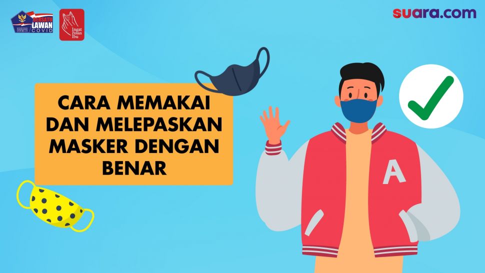 Ilustrasi memakai masker (Suara.com/Michelle Illona)