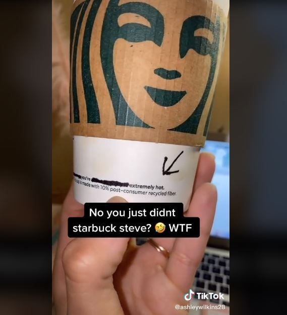 Viral Pesan Romantis Barista Starbucks (tiktok.com/@ashleywilkins28)