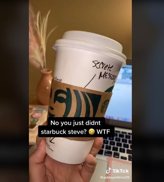 Viral Pesan Romantis Barista Starbucks (tiktok.com/@ashleywilkins28)