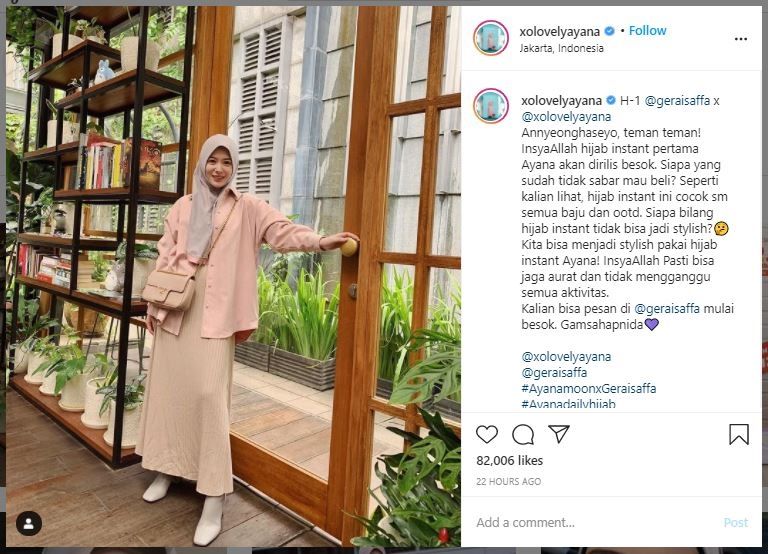 Hijab Ayana Moon Dikritik Terlalu Mahal (instagram.com/xolovelyayana)