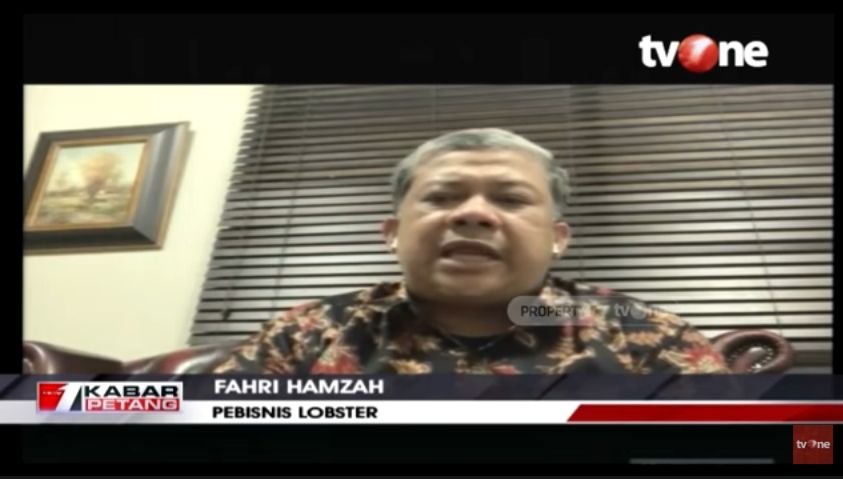 Fahri Hamzah Angkat Bicara Perihal Bisnis Lobster yang Ditekuninya (YouTube/TVOneNews).