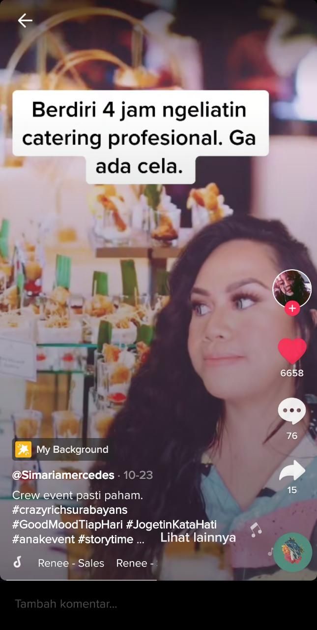 Warganet ini diberikan Rp 2,5 juta oleh crazy rich Surabaya (TikTok @simariamercedes)