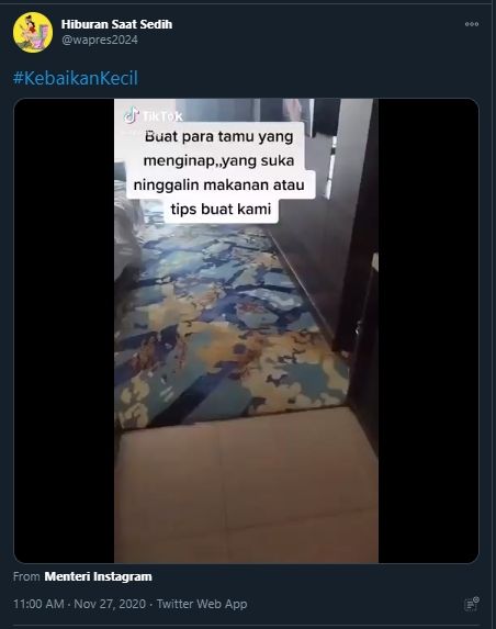 Viral Curhatan Housekeeping, Sering Dapatkan Ini Usai Bersihkan Kamar Hotel. (Twitter/@wapres2024)