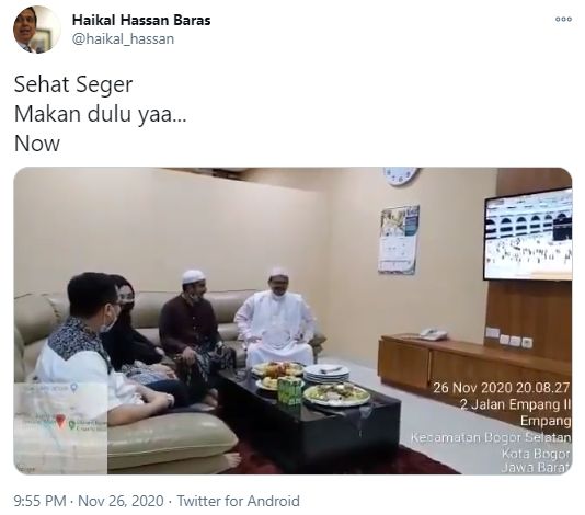 Unggahan Haikal Hassan soal kondisi Habib Rizieq Shihab