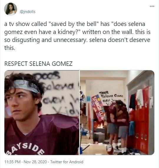 Selena Gomez Trending, Drama Saved by the Bell Panen Hujatan (twitter.com/jndolls)