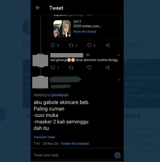 Viral Warganet Mengaku Kulit Glowing Tanpa Skincare (twitter.com/AREAJULID)