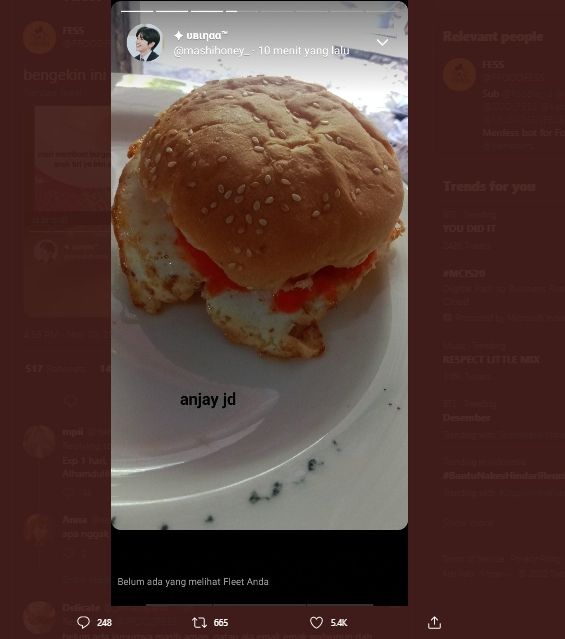   Pamer Bikin Burger, Warganet Ini Berakhir Panik Pas Lihat Bungkusnya. (Twitter/@Mashihoney/@FFOODFESS)