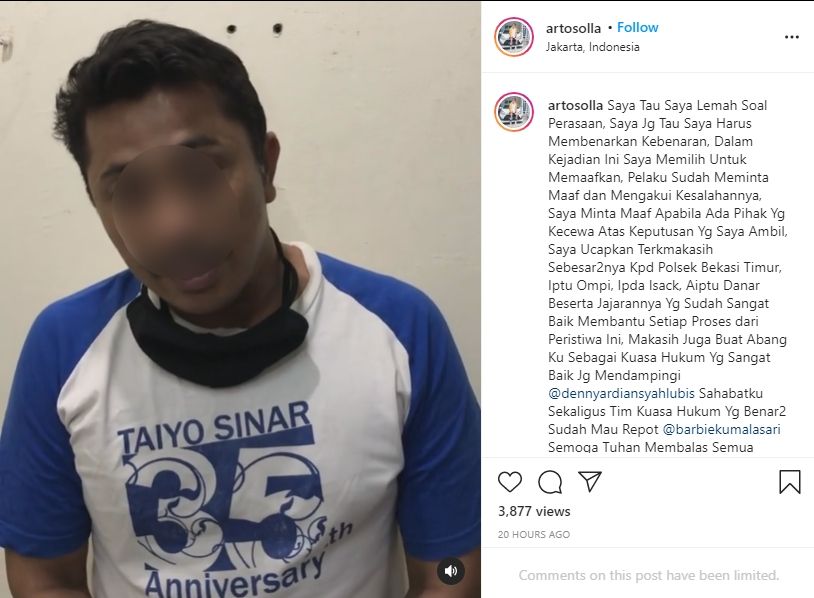 Pemobil yang sempat viral karena meludahi orang lain. (Instagram)