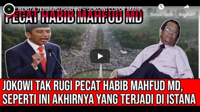 Cek Fakta Jokowi Pecat Mahfud MD (Turnbackhoax.id).