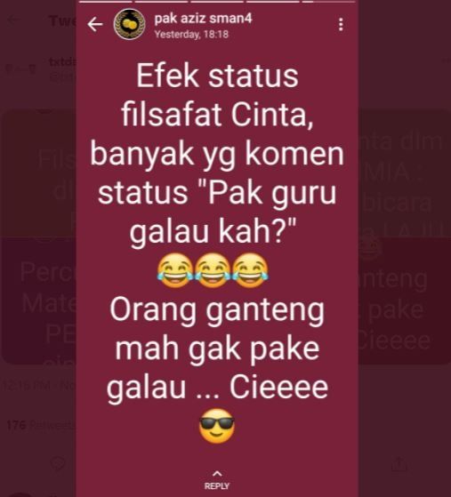 Bikin Status Galau Soal Cinta, Guru Ini Jadi Viral (twitter.com/txtdrstoryWA)