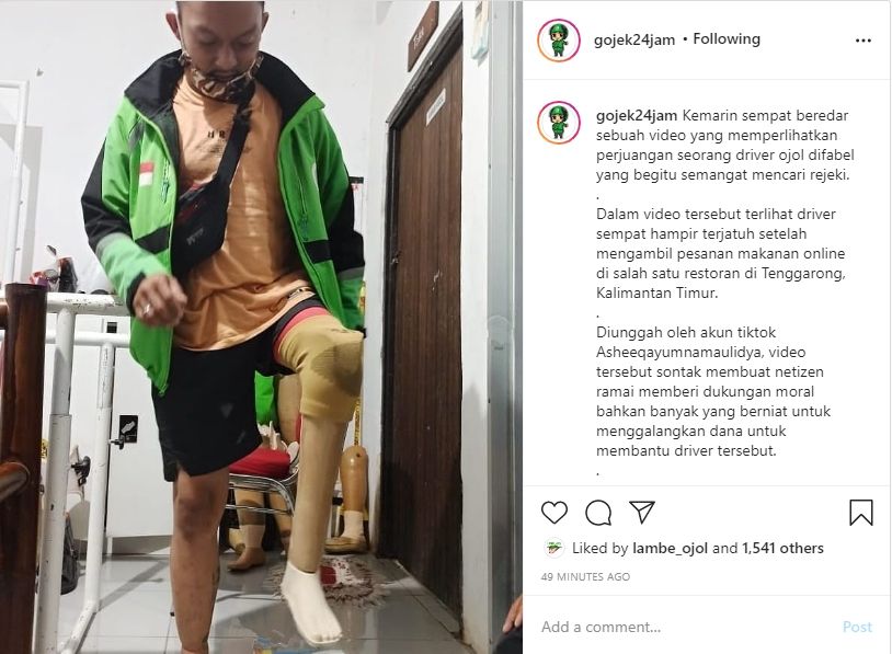 Viral Ojol Disabilitas yang Bikin Salut, Kini Dapat ...