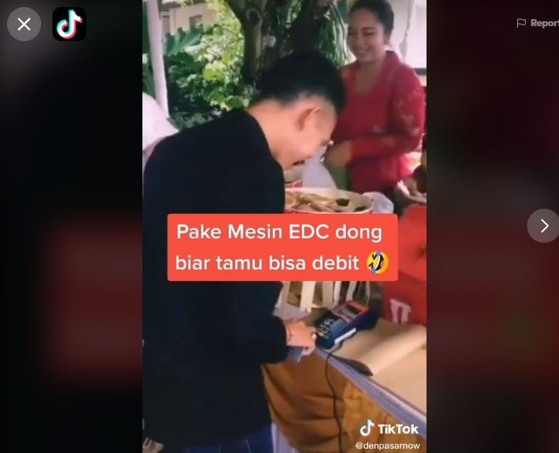 Pesta pernikahan siapkan mesin debit (Tiktok/denpasarnow)