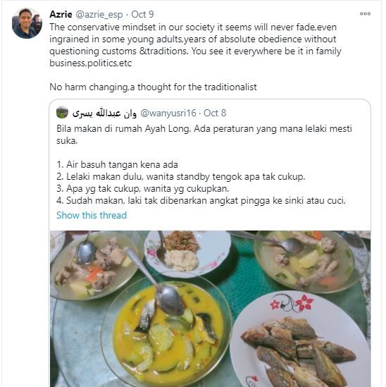 Viral Aturan Makan di Rumah Jadi Kontroversi (twitter.com/wanyusri16)