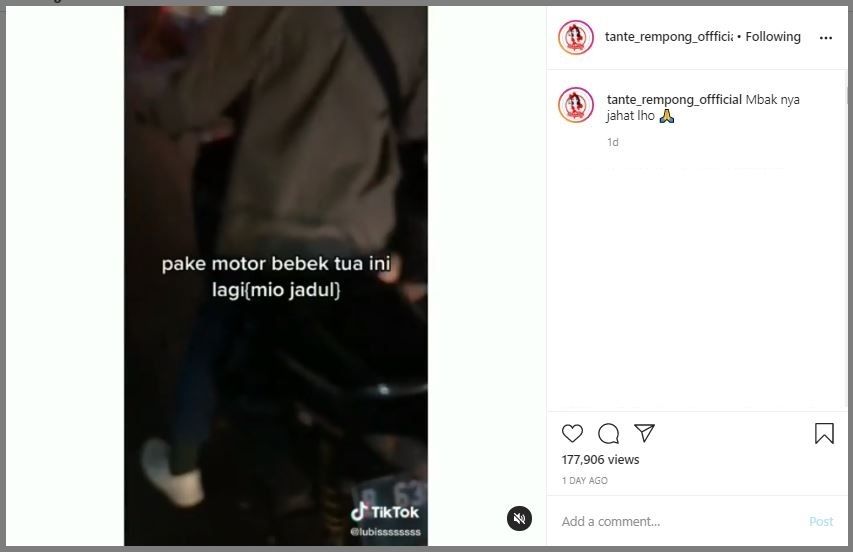 Viral Wanita Kesal Pacar di PHK, Disebut Bikin Susah (instagram.com/tante_rempong_offficial)