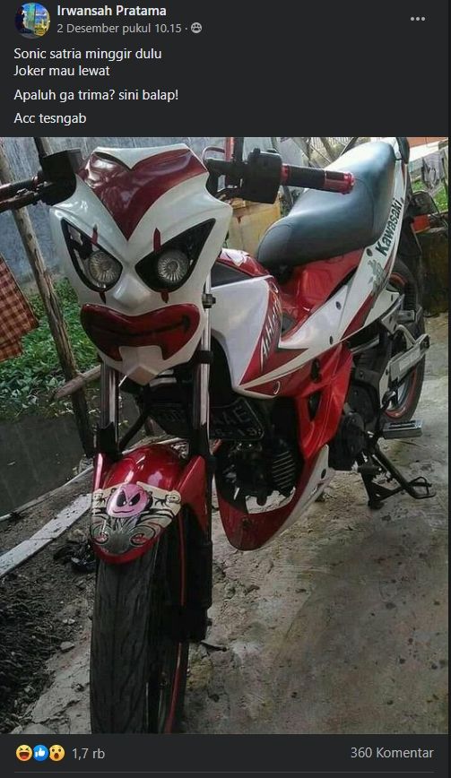 Modifikasi Kawasaki Athlete. (Facebook)