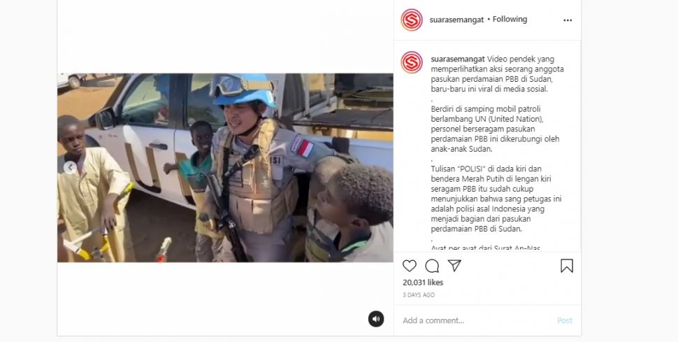 Personel pasukan PBB asal Aceh mengajari anak-anak Afrika mengaji. (Instagram/@suarasemangat)