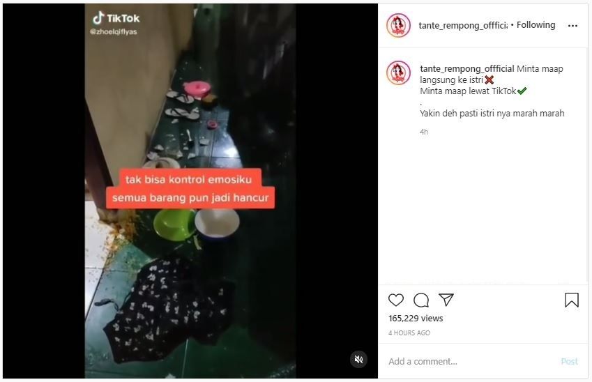 Viral Pria Minta Maaf Ke Istri Lewat Tiktok Publik Apa Apa Jadi Konten