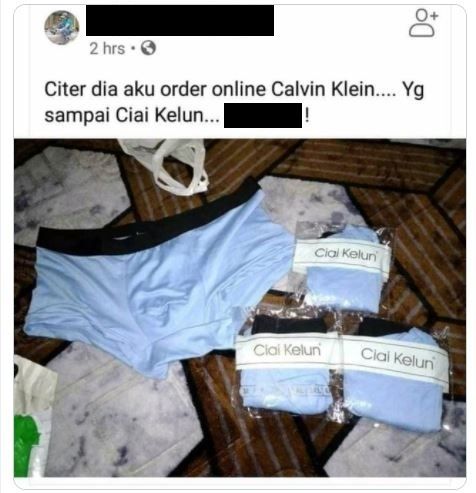 Beli Celana Calvin Klein, Malah Dapat Merek Ini (twitter.com/txtdarionlshop)