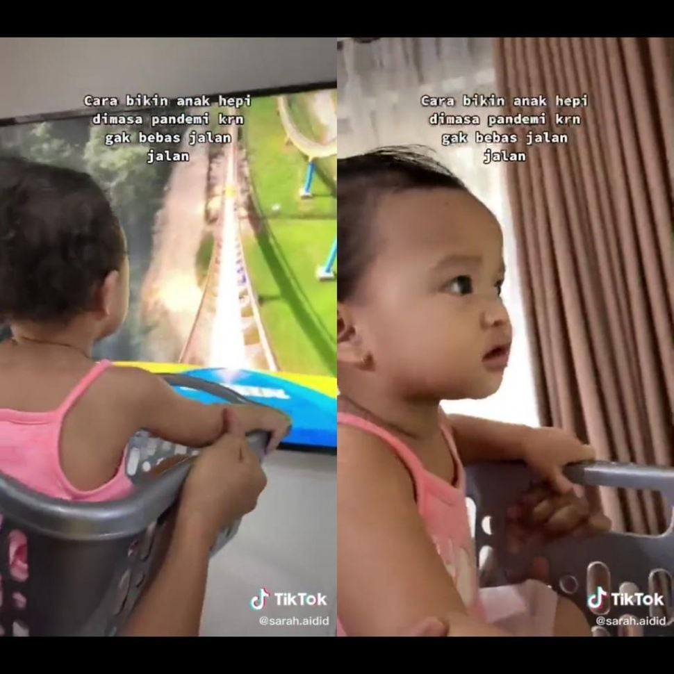 Viral ide kreatif ayah selama di rumah aja (TikTok/)