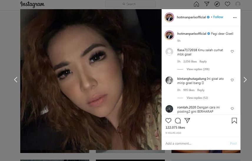 Unggahan Hotman Paris [Instagram]