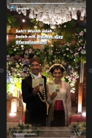 Dimas Djay menikah [Instagram]