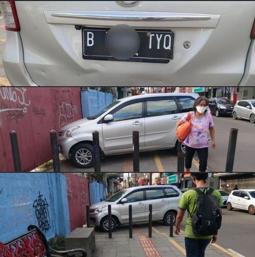 Deretan potret parkir sembarangan yang bikin kesal. (Facebook/Parkir Egois & Ngawur)