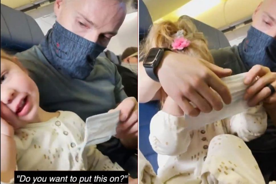 Tak mau pakai masker, sekeluarga di usir dari pesawat United Airlines  (Video Eliz/ New York Post)