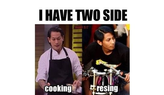 Perbandingan Chef Juna asli dan pria mirip dengannya (Facebook)