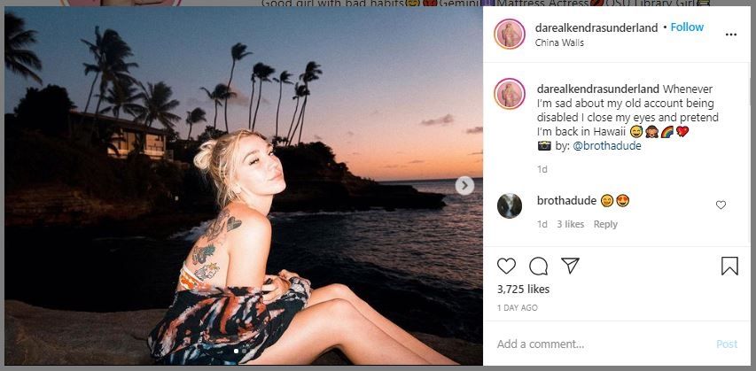 Kendra Sunderland, Bintang Film Dewasa yang Mengaku Bercinta dengan CEO Instagram (instagram.com/darealkendrasunderland)