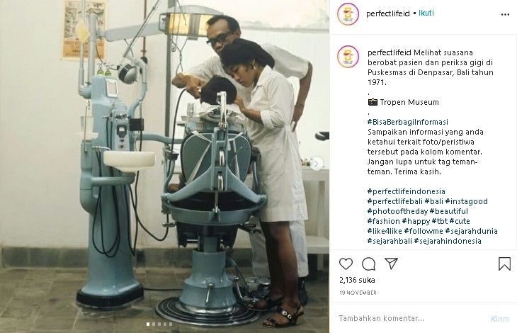 Potret lawas Puskesmas tahun 1971. (Instagram/@perfectlifeid)