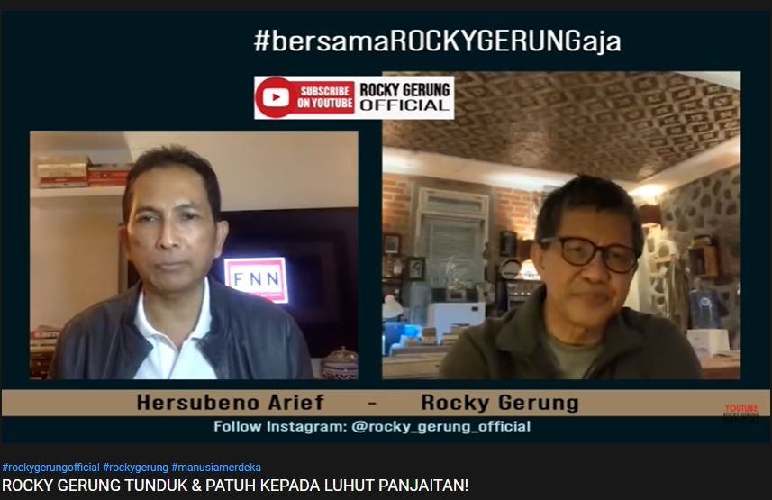 Rocky Gerung Mengomentari Instruksi Luhut Binsar Panjaitan (YouTube/RockyGerungOfficial).