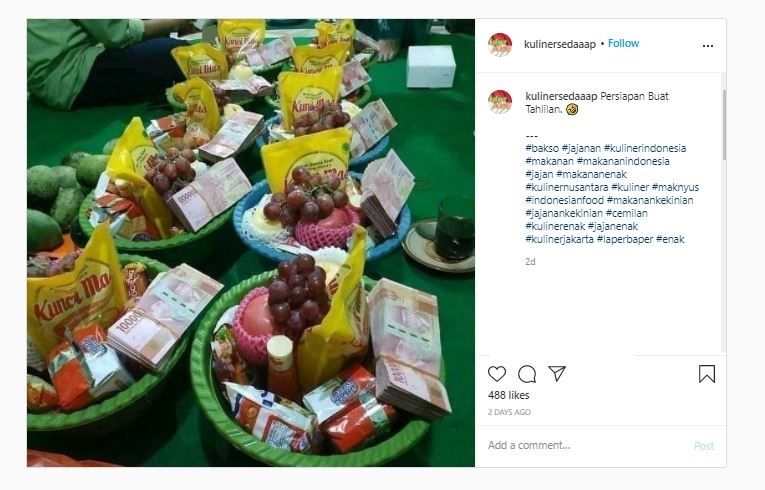 Pengajian mewah (Instagram @kulinersedaaap)