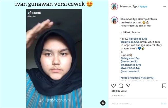 Viral cewek mirip banget Ivan Gunawan. (Instagram/@bluemood.fyp)