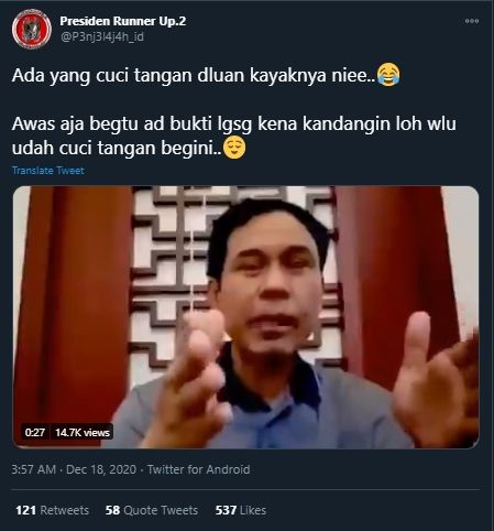 Cuplikan Video Munarman Menghimbau Massa Aksi 1812 Berhati-hati (Twitter).