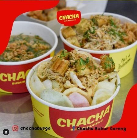 Bubur goreng dari Chacha burgo (Instagram @chachaburgo)