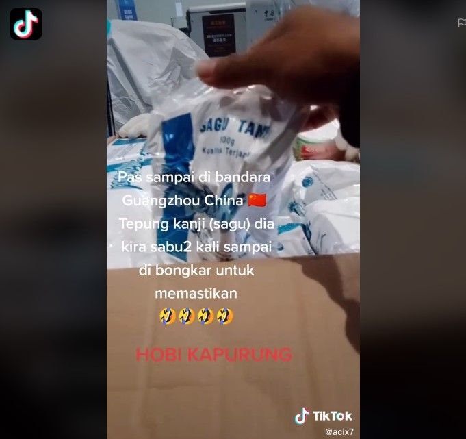 Bawa sagu ke China dikira sabu (tiktok)