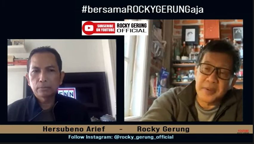 Rocky Gerung Soal Kabar Gibran Diduga Terseret Korupsi Bansos Covid-19 (YouTube/RockyGerungOfficial).