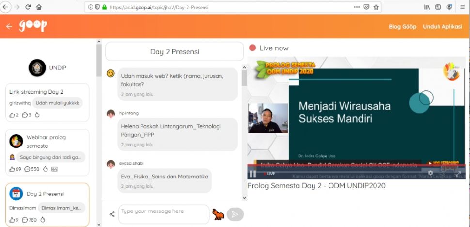 Inovasi Virtual Platform hasil Kolaborasi Startup Gööp dan ODM UNDIP (dokumentasi Tim Gööp)