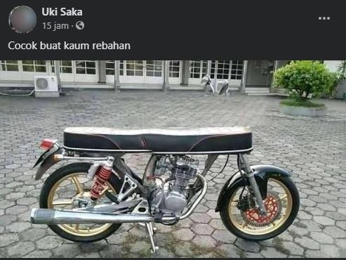 Modifikasi motor nyeleneh. (Facebook)