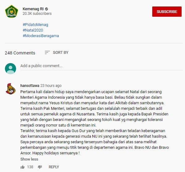 Gus Yaqut Menteri Agama Pertama Ucapkan Natal Dan Sebut Nama Yesus Kristus