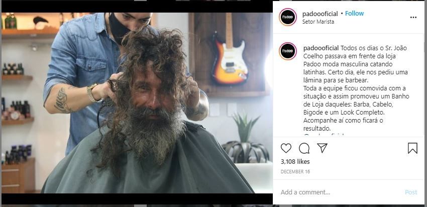 Viral Pria Gelandangan Makeover, Sukses Reuni Keluarga (instagram.com/padooficial)